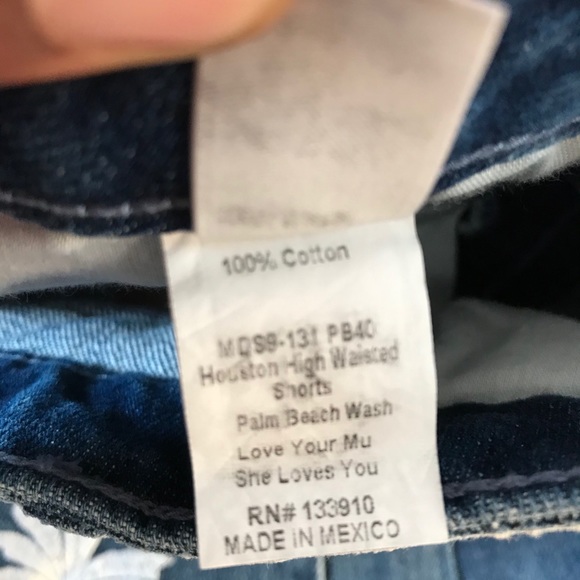 Show Me Your MuMu Houston Denim Short Palm Trees - Picture 8 of 11